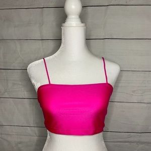 Pink Satin Tank Top